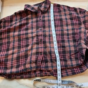 Madewell Crop Flannel Women's Sz M 100% Cotton